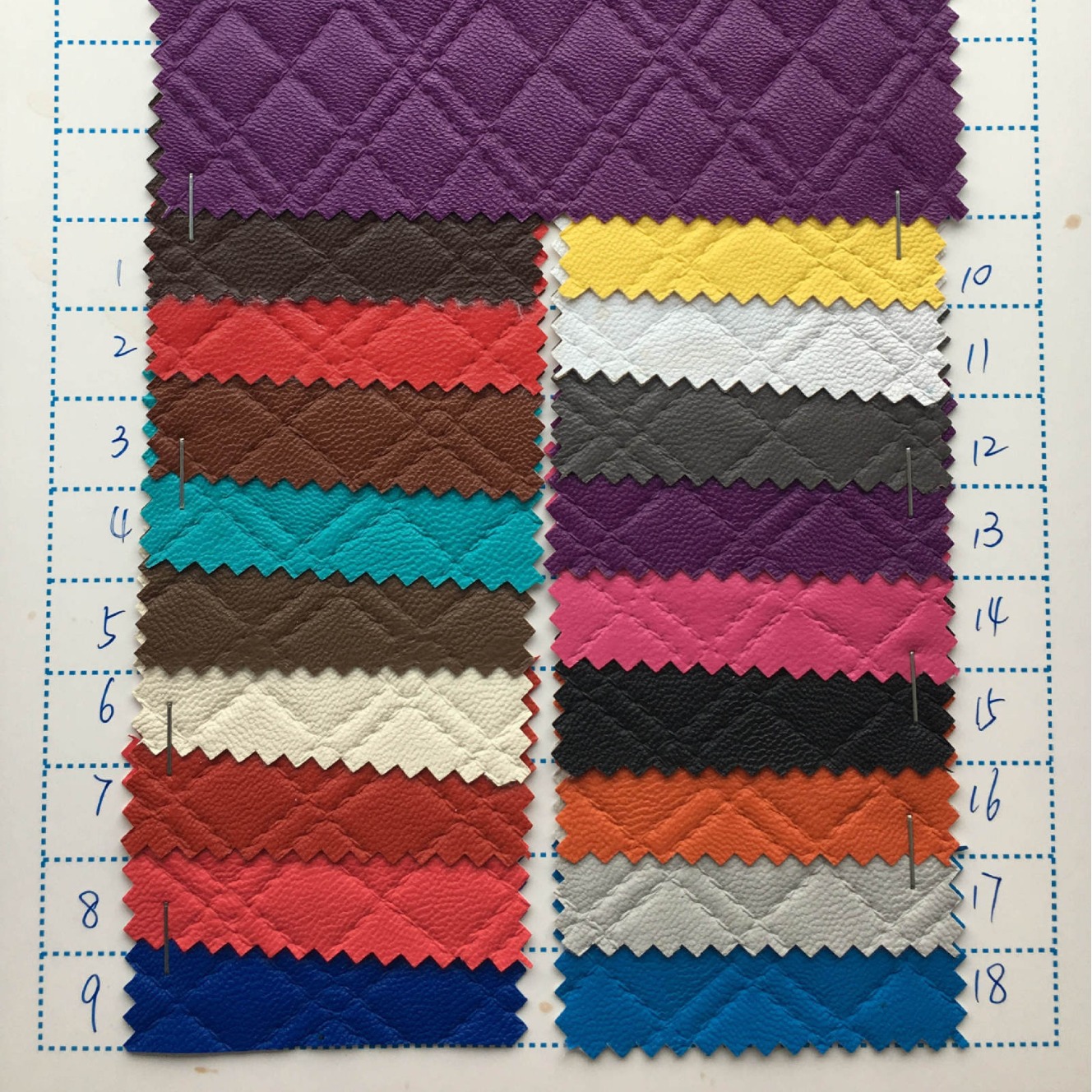 2mm厚硬包背景墙皮革 PVC皮革面料复古家具装潢材料