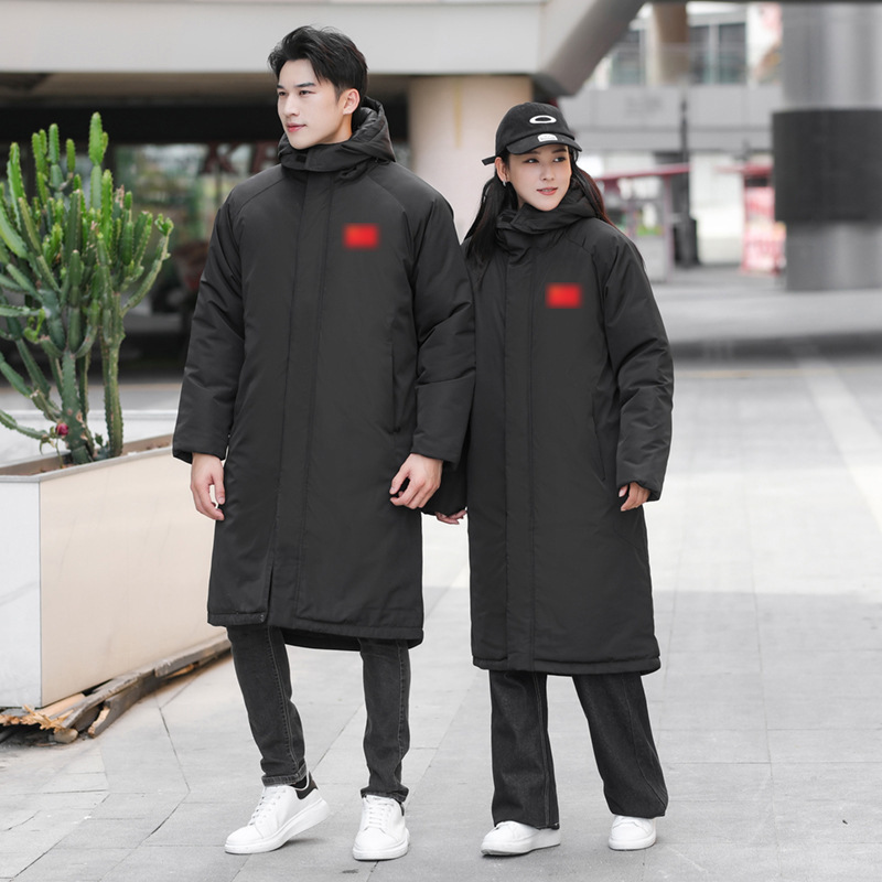 2026 Mid-Length Winter Warm Coat, Family Matching Long Three-In-One Cotton Jacket, Thick Cotton Clothing, Couple's Hooded Coat