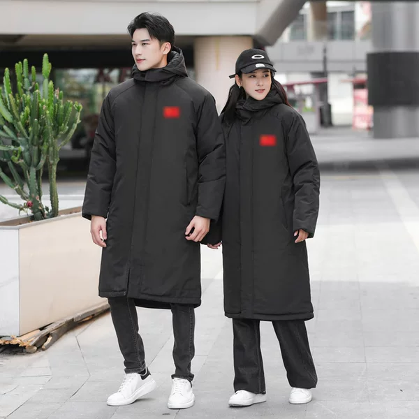 2026 Mid-Length Winter Warm Coat, Family Matching Long Three-In-One Cotton Jacket, Thick Cotton Clothing, Couple's Hooded Coat