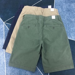 マイクロ弾性カジュアルショートパンツメンズ夏薄手ベルトコットンクォーターパンツメンズスリムパンツミッドパンツトレンド