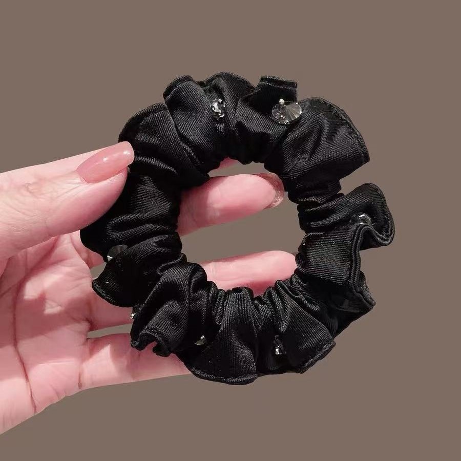 Satin Scrunchie For Women Elastic Hair Tie Ponytail Holder_voghion.com