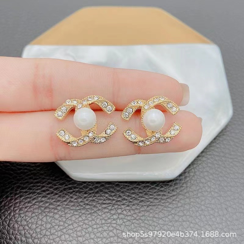 Pearl small fragrance earrings S925 silv...