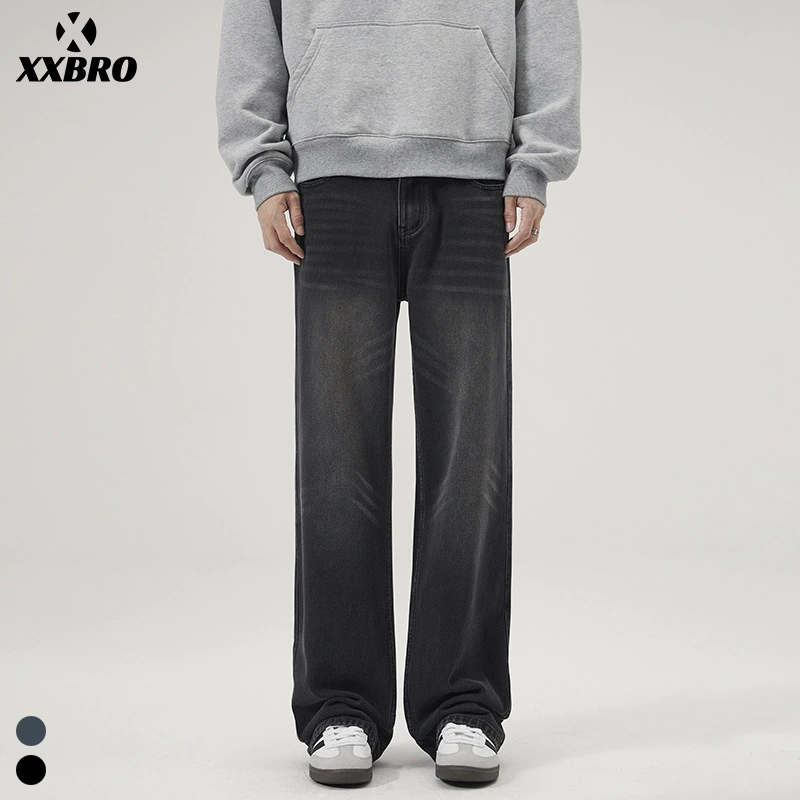 Xxbro мужская одежда # американский ретро Choi марки High Street черные джинсы для мальчиков