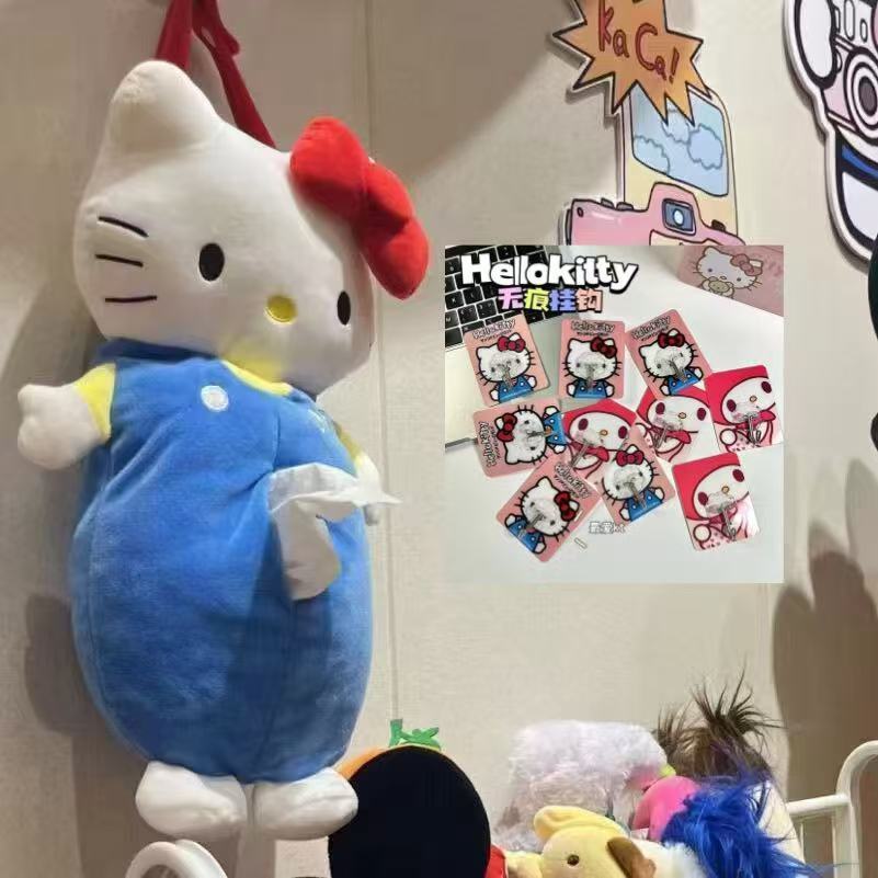 HelloKitty caja de toallas para gatos encantadora caja de almacenamiento para automóviles muñeca sala de estar toallas para regalo de cumpleaños