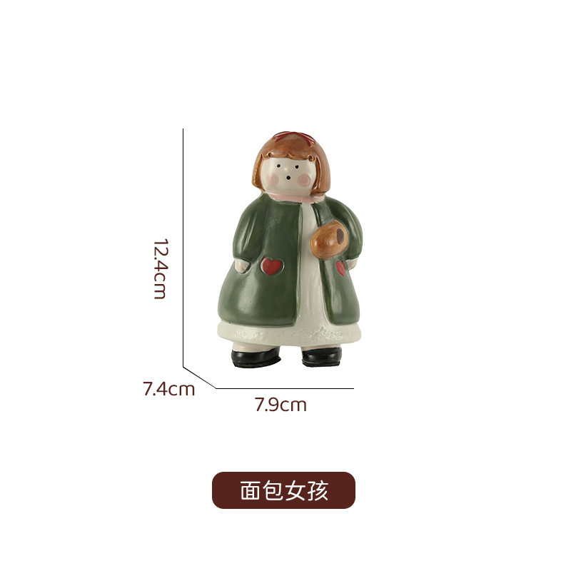 景德镇创意陶瓷家居摆件桌面装饰品电视柜入户玄关摆件卡通玩偶|undefined