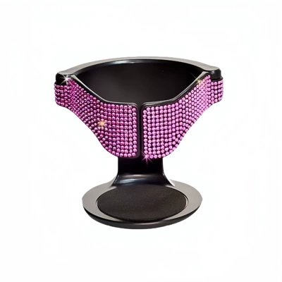 Car cup holder/beverage holder Rhinestone Tea Cup Holder Car Storage - pink-diamond