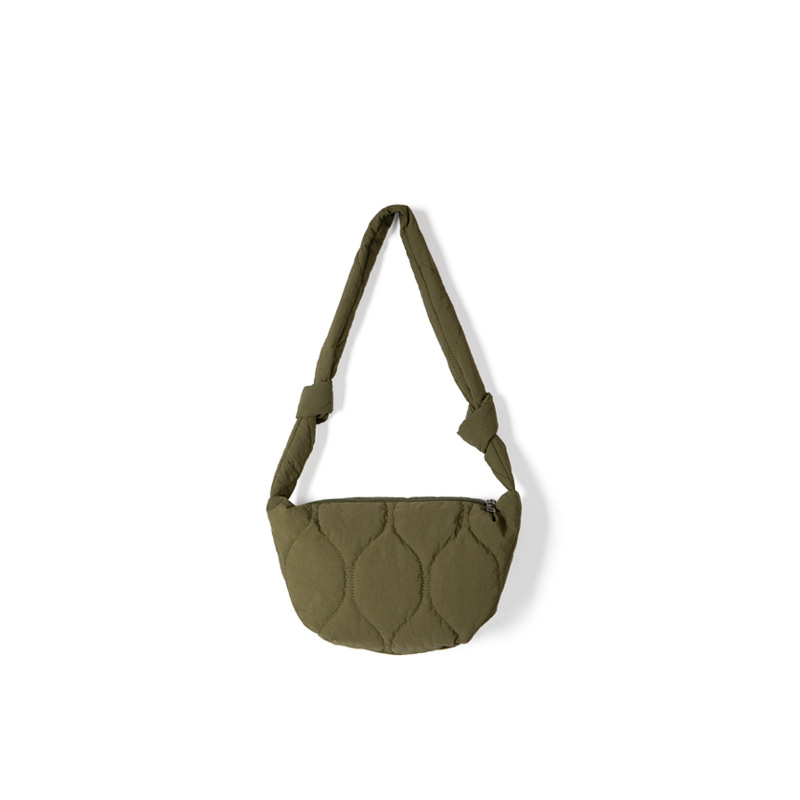 Bags For Women Korean Niche Design Single Shoulder Crossbody Bag Down Bag Large Capacity Rhombus Dumpling Bag