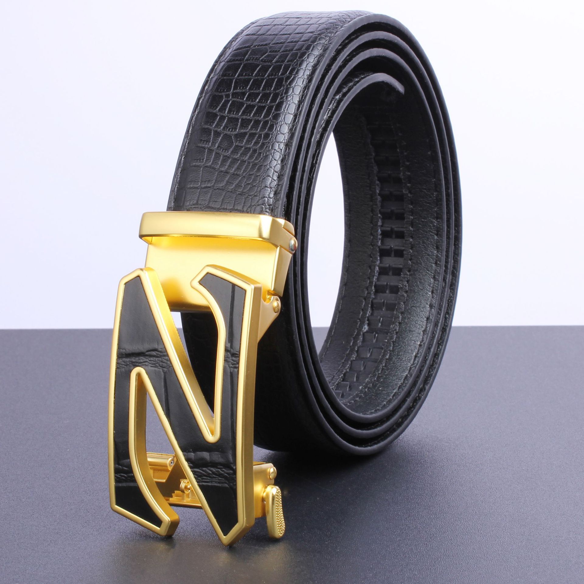 Belt Men's wholesale high quality alloy buckle automatic buckle business Belt men's all-match jeans belt manufacturer