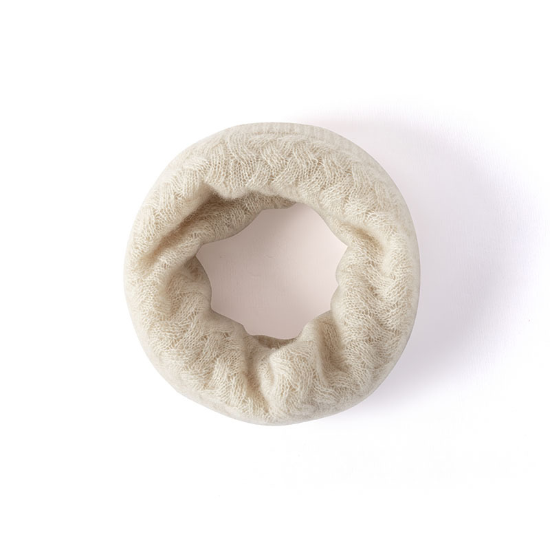 Lekasha cashmere 100% pure cashmere autumn and winter solid color twisted knit neck warmer