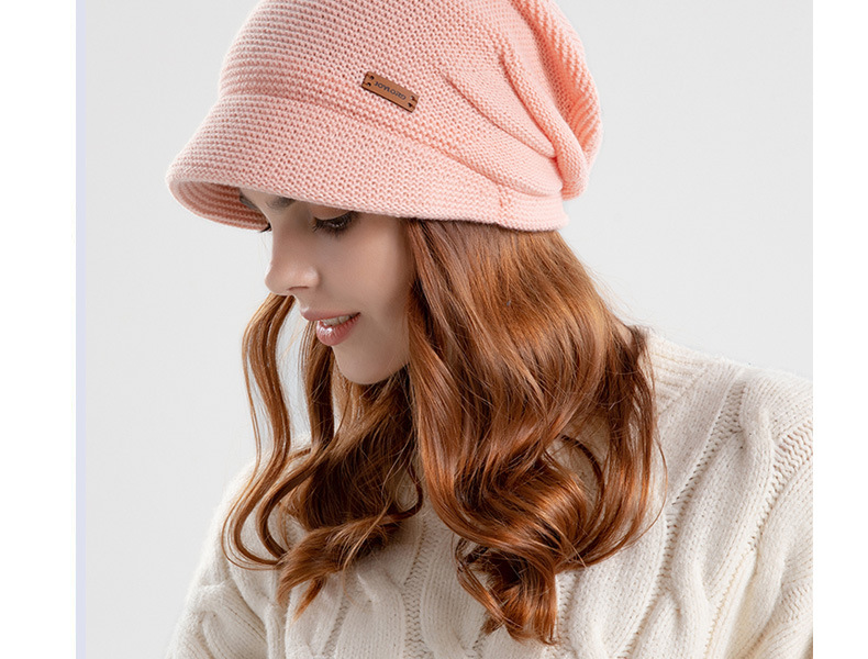 9960 Gorro de invierno de felpa para mujer, gorro cálido para exteriores con ala ancha, protección para la cara y los oídos pequeños,_voghion.com