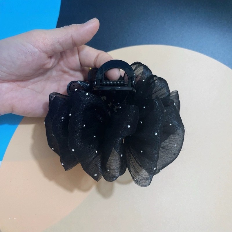 サメの両面ネットの糸の雲の泡の新型の気質の王女のヘアピンの後頭部の髪飾りのクリップの頭飾り|undefined