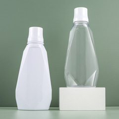 80ml200ml300ml扁瓶口腔護理液塑料瓶分裝鑽石透明漱口水瓶子