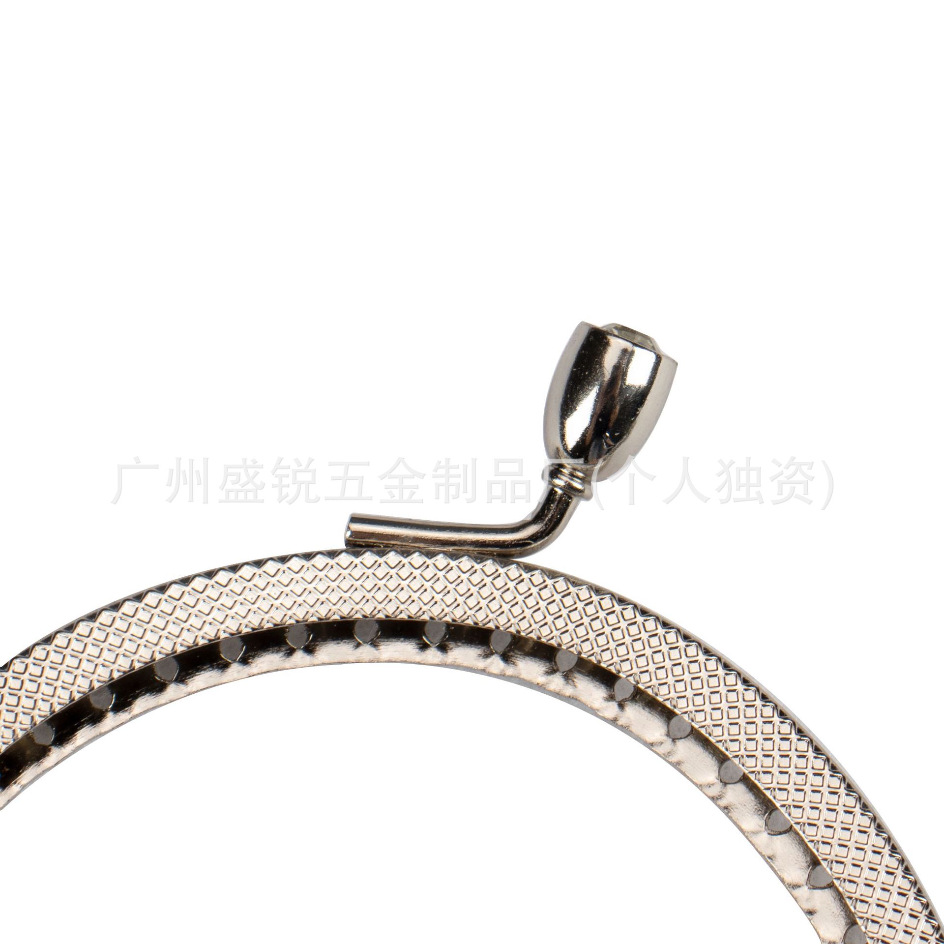 8.5cm diamantes en relieve semicircular oro dly accesorios de bolsas de muñeca hechas a mano bronce oro ligero