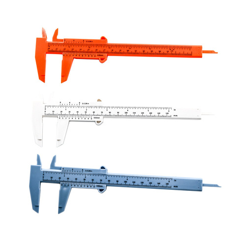150mm double scale plastic vernier caliper for jewelry measurement student caliper mini measuring tool wholesale