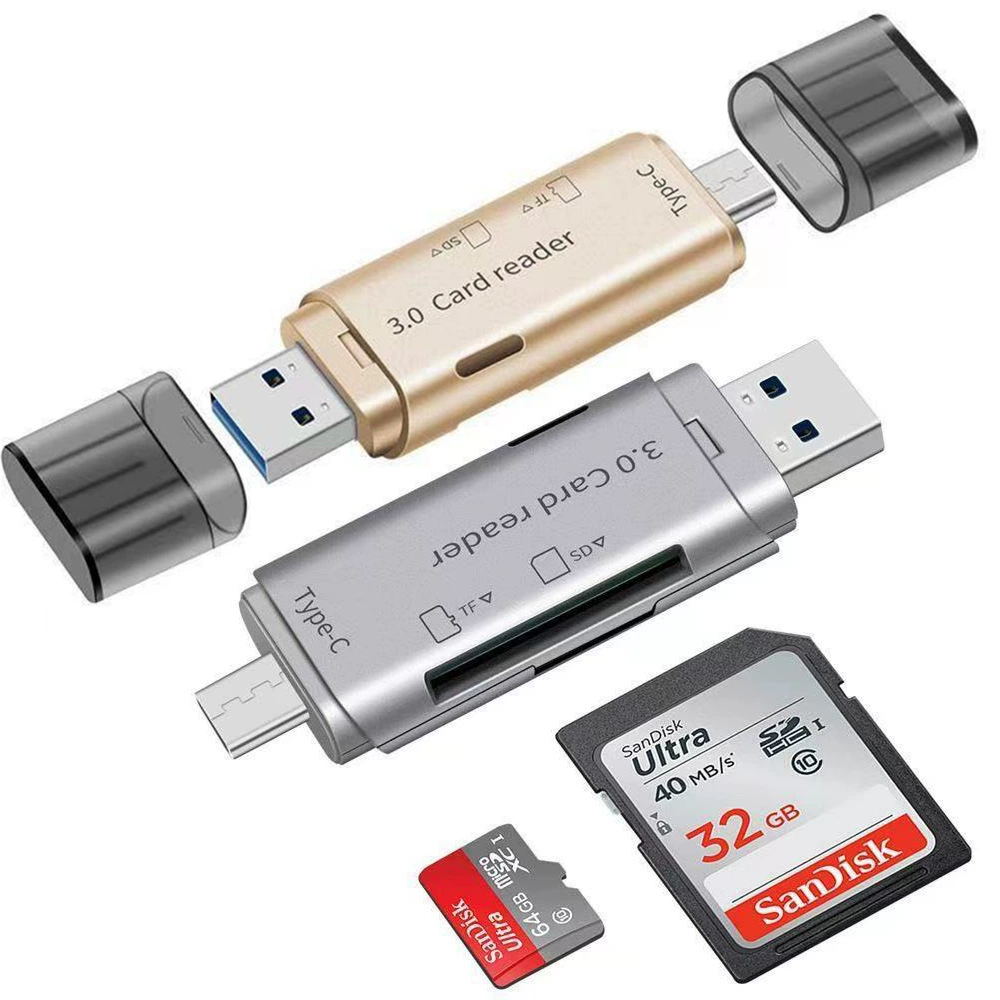 Мультимодульный USB 3.0 для компьютера DM-HC100, считыватель карт памяти Type-C для Android телефона и планшета, SD/TF