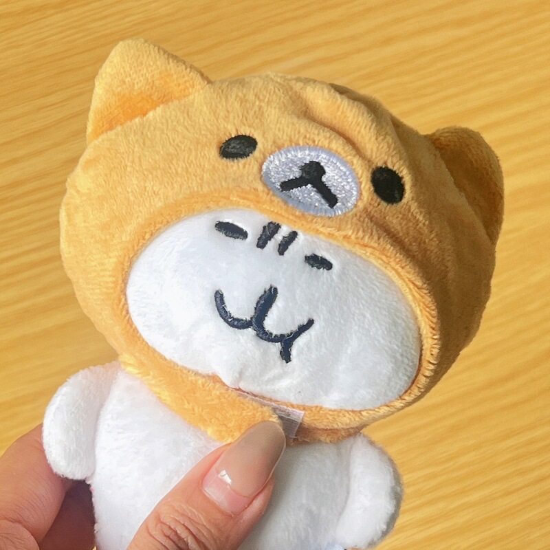 11 センチメートル春のお出かけ自虐的なクマ人形帽子アクセサリーキーホルダー人形バッグペンダントベビー服小物|undefined