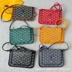 新品Goyard/戈雅信封包Plumet老花Y字满印woc邮差包单肩斜挎女包