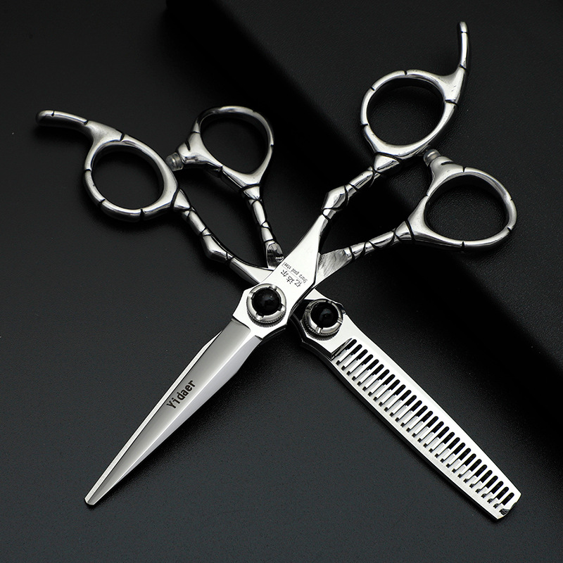 Juego de Tijeras de Peluquería Profesional Japonesas de Alta Gama para Barberos, Estilistas, Peluquería, Tijeras Planas, Juego de Peines, Tinte para el Cabello, Transfronterizo