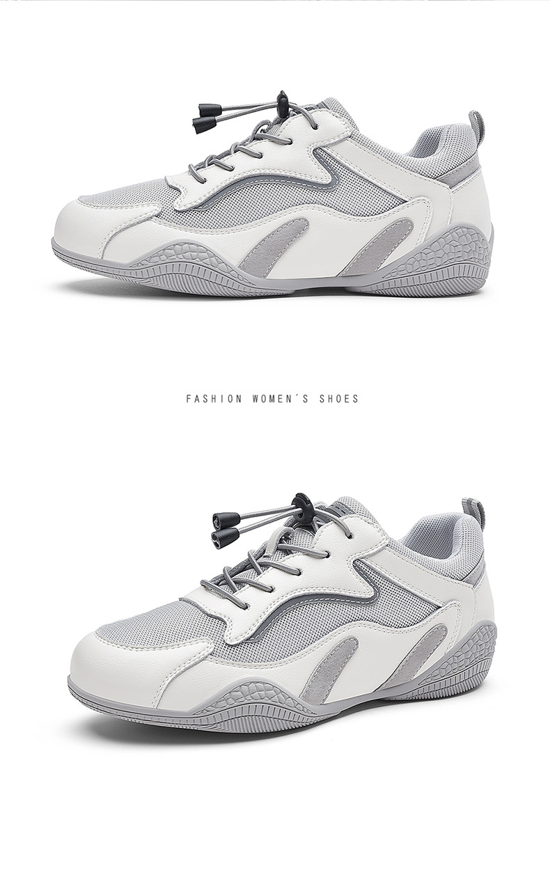 Giày sneaker nữ da thật đế mềm lưới thoáng khí dáng thể thao nhẹ xuân hè 2024 — Xám be 58231 LJ, Màu đen 58231 LJ, Màu hồng 58219 LJ, DH 58278-1 gót trắng cao 3cm mẫu thoáng khí mùa hè chi tiết 24