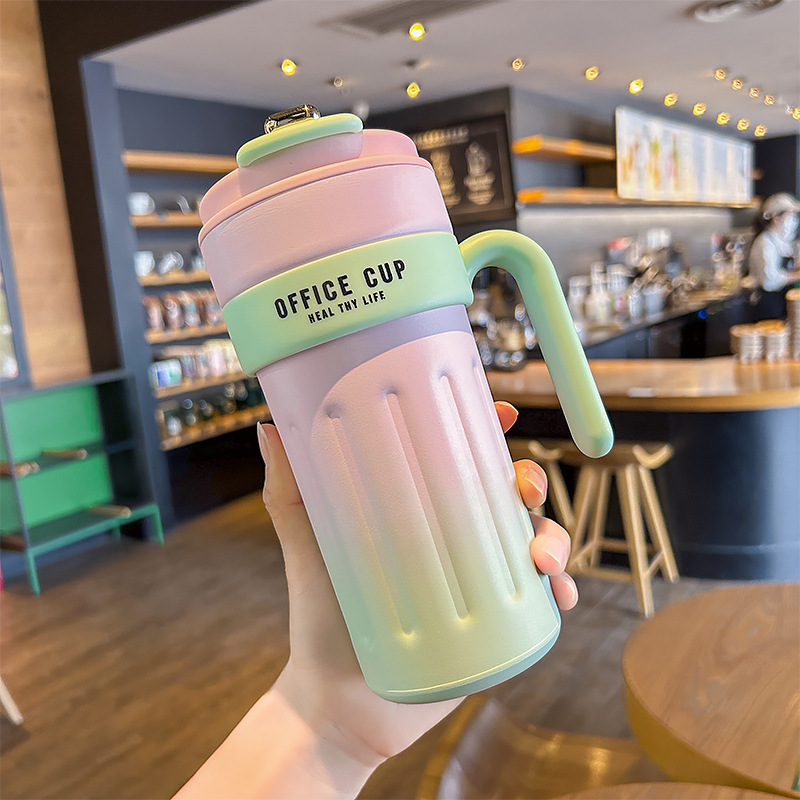 グラデーション知能316ステンレス保温カップハンドル付きコーヒーカップカップカップカップカップポータブル車載カップ|undefined
