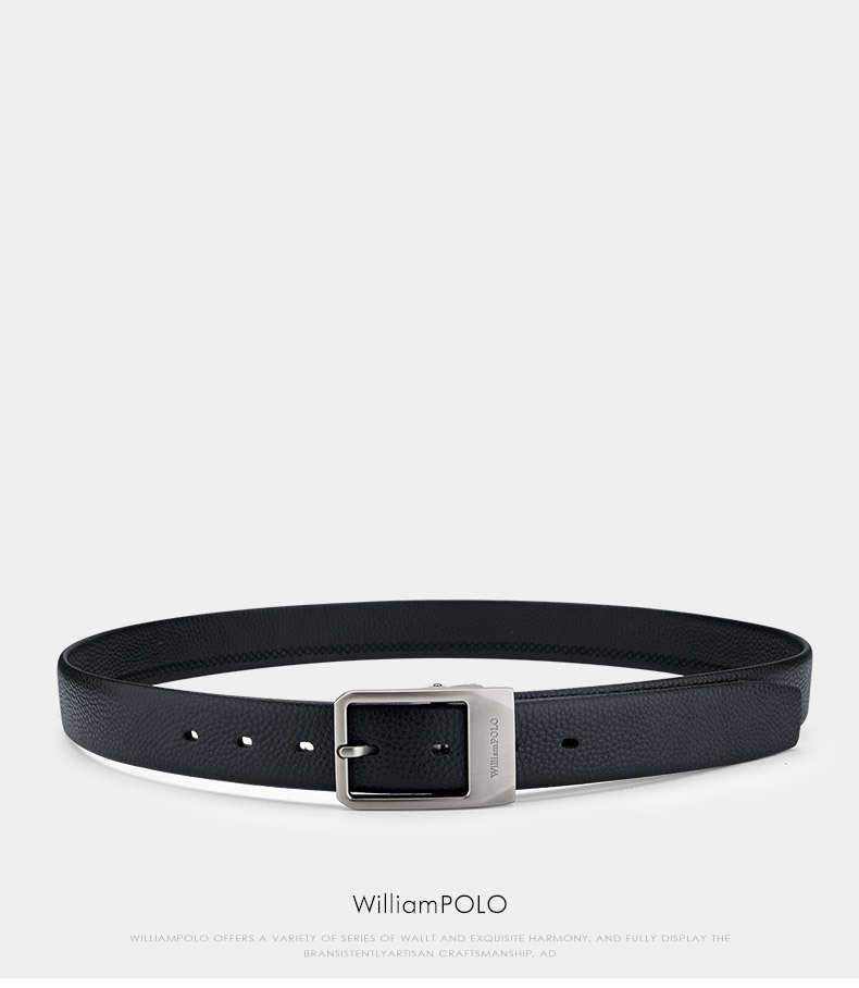 Thắt lưng da bò thật nam khóa kim Hoàng đế Paul – phong cách công sở cao cấp — 120cm, 110cm, 125cm, 115cm chi tiết 11