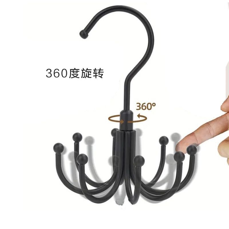 Cross-Border Multifunctional Rotating Eight-Claw Hook 360 ° Underwear and Suspenders Can Be Hung for Storage, and Hats, Belts, and Bags Can Be Hung for Storage.