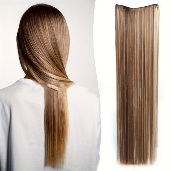 Pelucas europeas y estadounidenses transfronterizas cinco tarjetas extensiones de cabello pelucas de cabello largo recto una pieza de clip extensiones de cabello al por mayor en stock