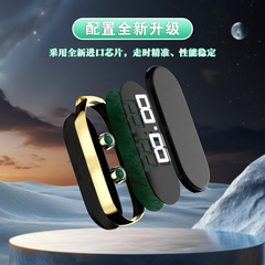 跨境手环简约只看时间防水运动手环初中女生学院风学生电子表
