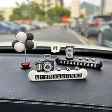 车上手机电话临时停车挪车号码牌个性创意移车牌相机装饰摆件高级