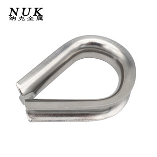 Stainless steel 304 316 European style ring wire rope sleeve chicken heart ring horse eye protection sleeve eye ring rope sleeve