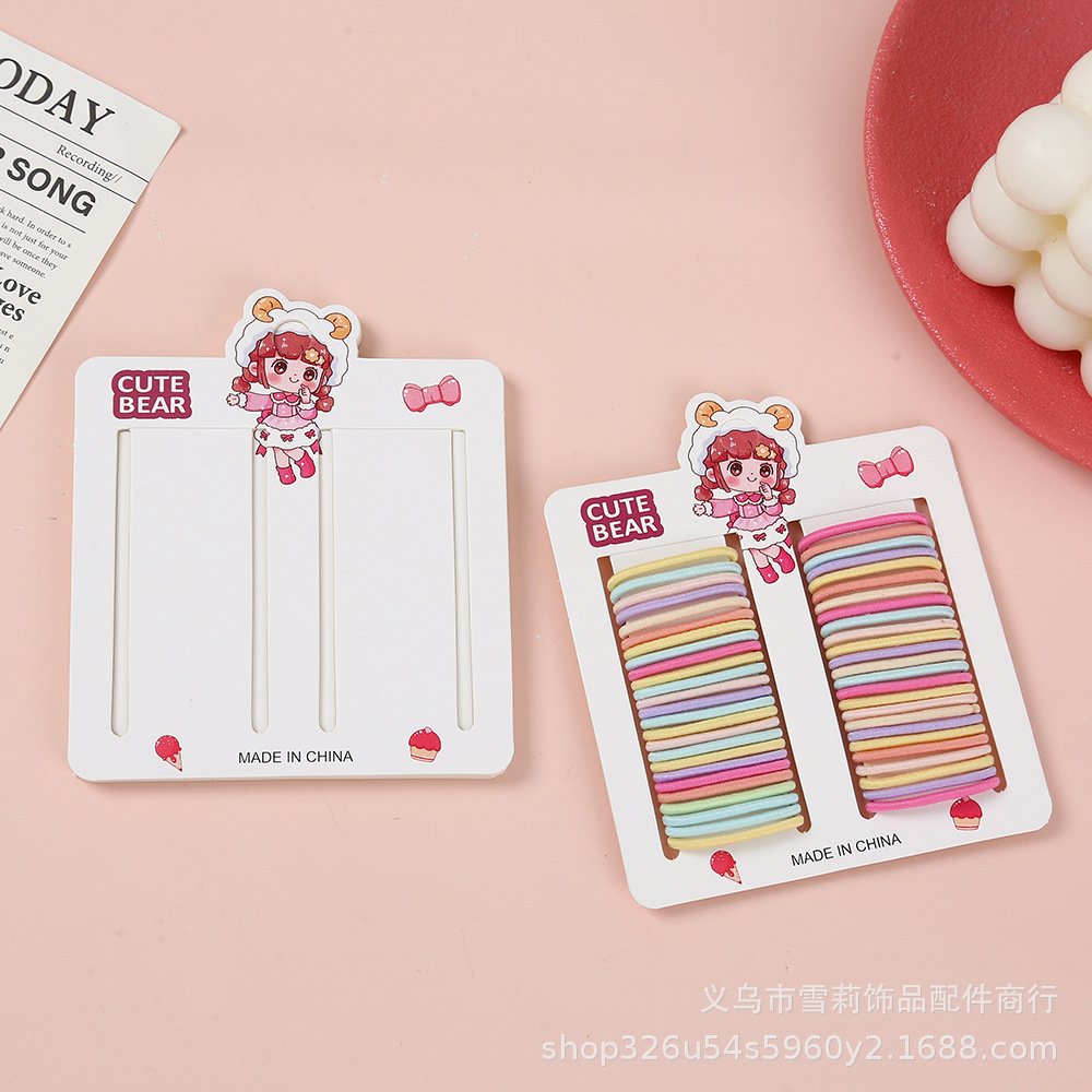 可爱拇指发饰卡纸 发圈卡头小女孩标签卡女生配饰厂家批发
