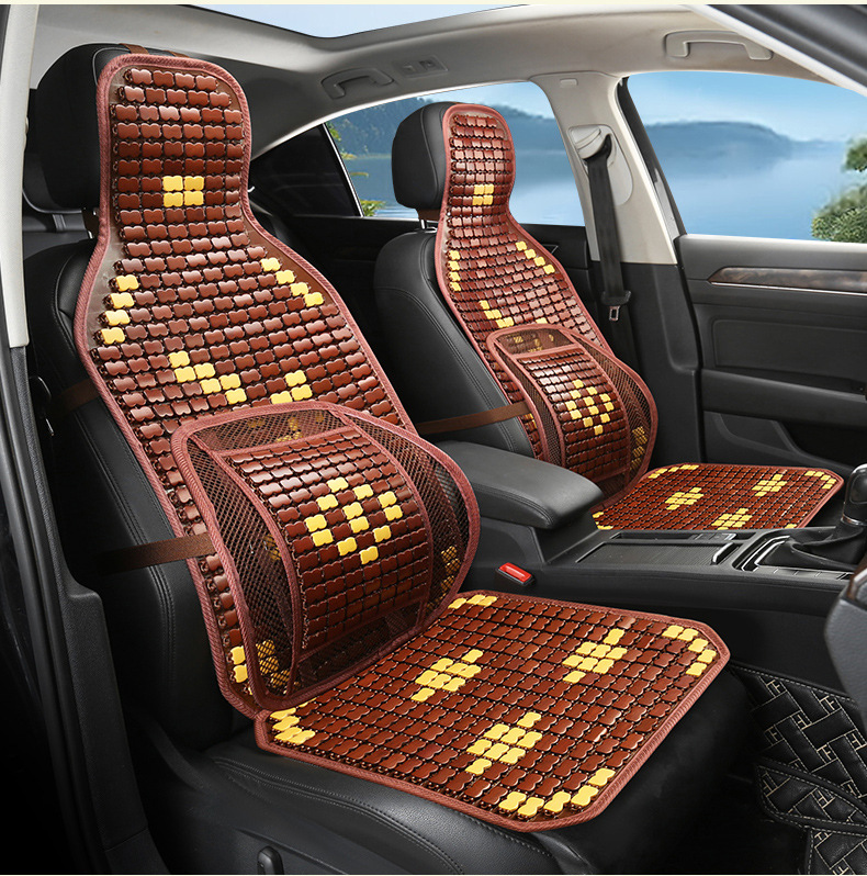 Cross-Border Supply of Car Bamboo Seat Cushions, Single-Piece Bamboo Cooling Mats, Ice Mats, Rear Seat Ventilation, Suitable for Long Sitting, Universal for All Seasons