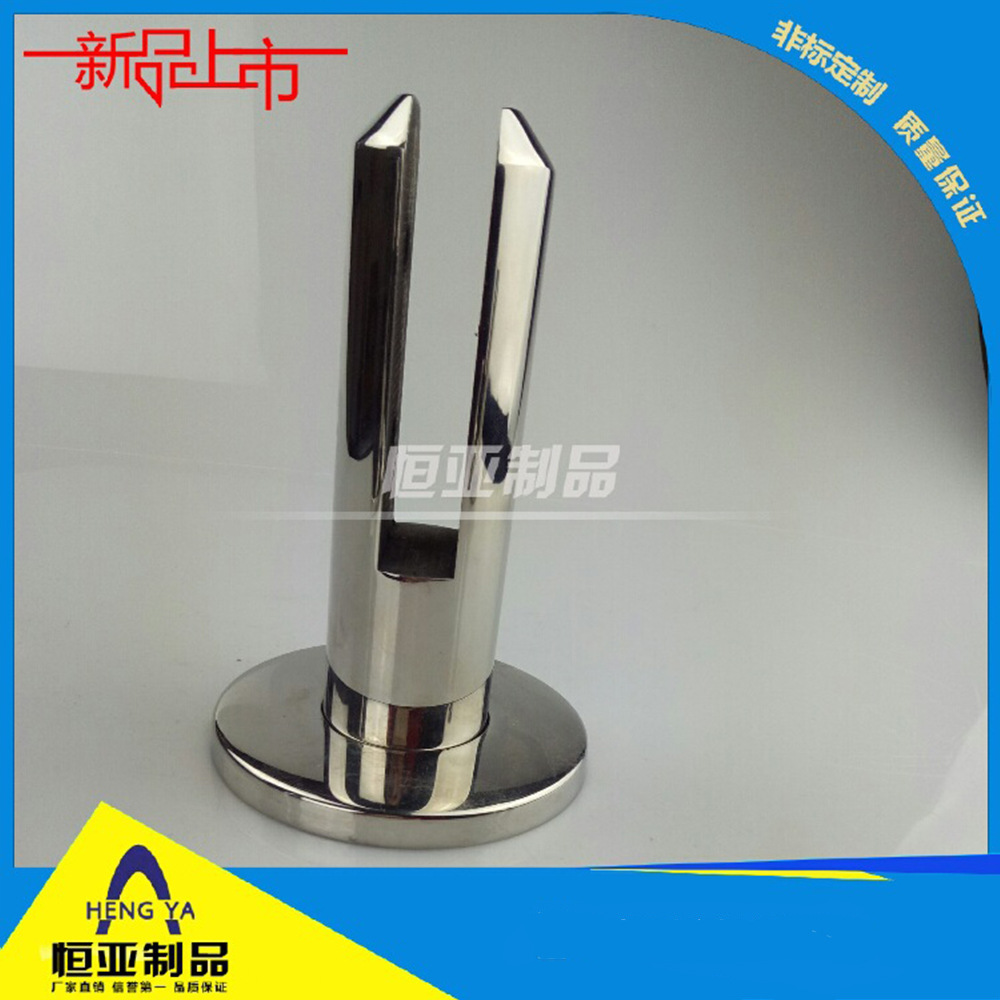 专业定 制304实心方柱不锈钢游泳池玻璃夹 落地玻璃固定配件