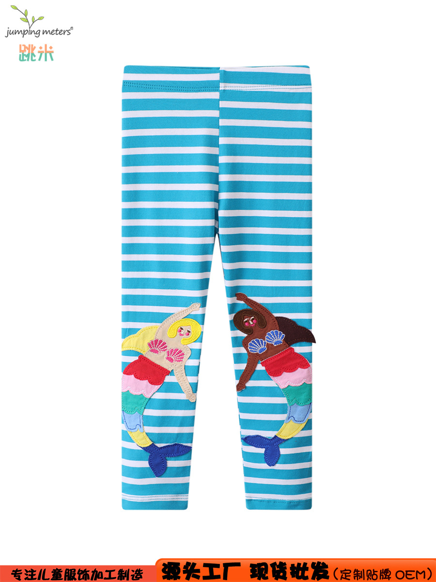 Leggings para Niñas, Estilo Primavera-Otoño 2026, Pantalones Elásticos Ajustados, Estilo Europeo y Americano, Leggings Bordados de Fábrica
