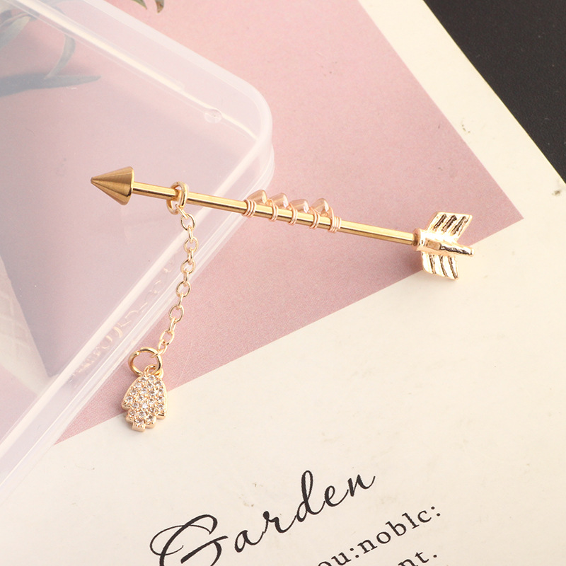 Stainless Steel Industrial Ear Long Rod Body Piercing Ear Bone Nail Export Jewelry detail image 49