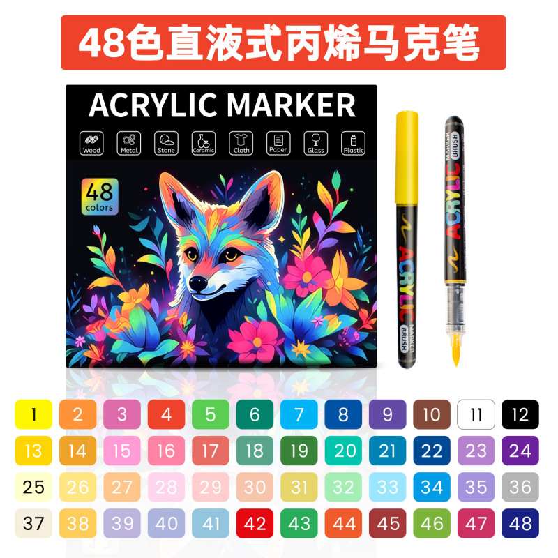 在庫あり 直液式ソフトヘッドマーカー アクリルペン 子供DIY落書き ボディペイント アートペイントペン|undefined