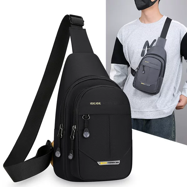 Outdoor Multifunctional Waterproof Unisex Chest Bag Men's Large Capacity Sports Casual Light Portable Shoulder Crossbody Bag