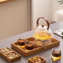 玻璃煮茶壶可明火耐高温围炉煮茶提梁壶花茶养生壶电陶炉南瓜茶壶