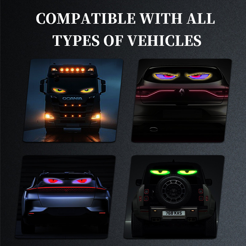 クロスボーダー新型悪魔眼LEDフレキシブルスクリーン自動車内装灯トラック窓装飾灯パーソナライズ通用|undefined