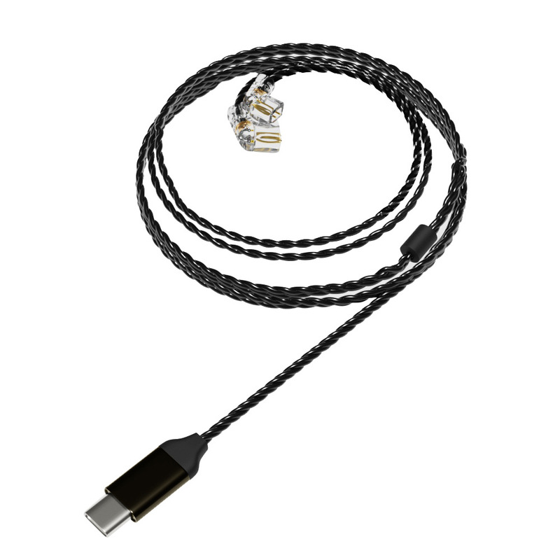CCA JT2数字解码4股100芯线控无氧铜0.75双针Type-c插口编制线材|undefined