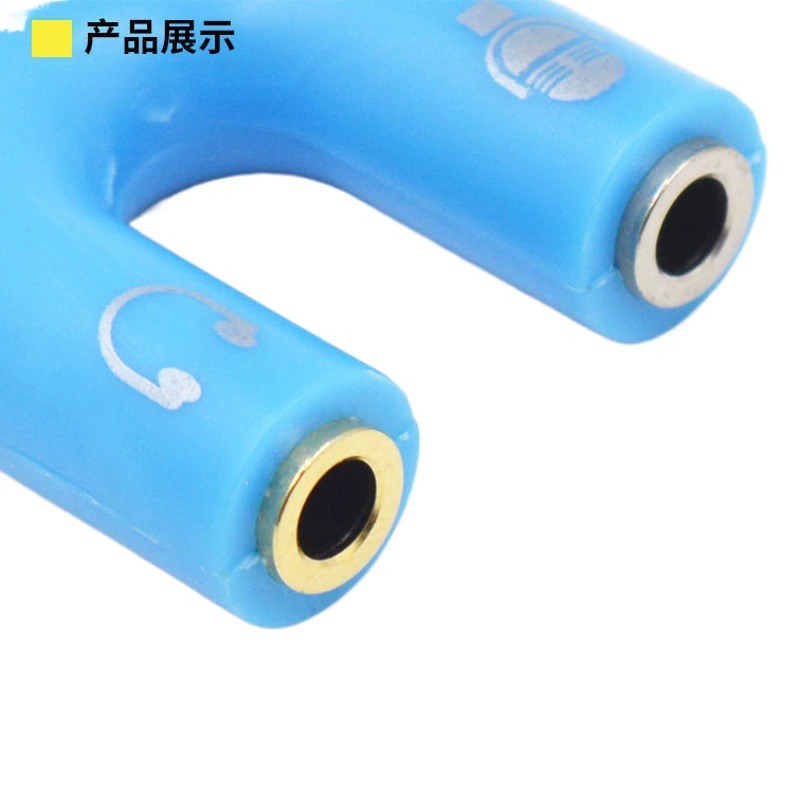 U-образный аудиоадаптер для наушников 3,5 мм с микрофоном, разветвитель для мобильного телефона, конвертер для подключения двух наушников