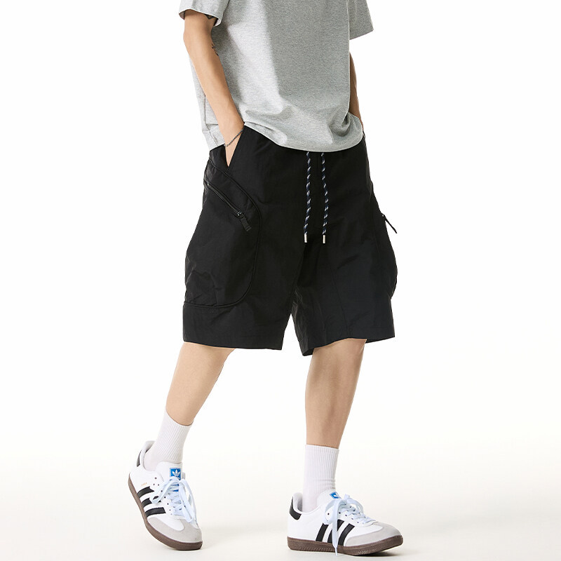 Men's Cargo Shorts 2025 Summer American Style Beach Shorts Quick-Dry Pocket Jogger Pants Trendy Brand Five-Point Casual Shorts