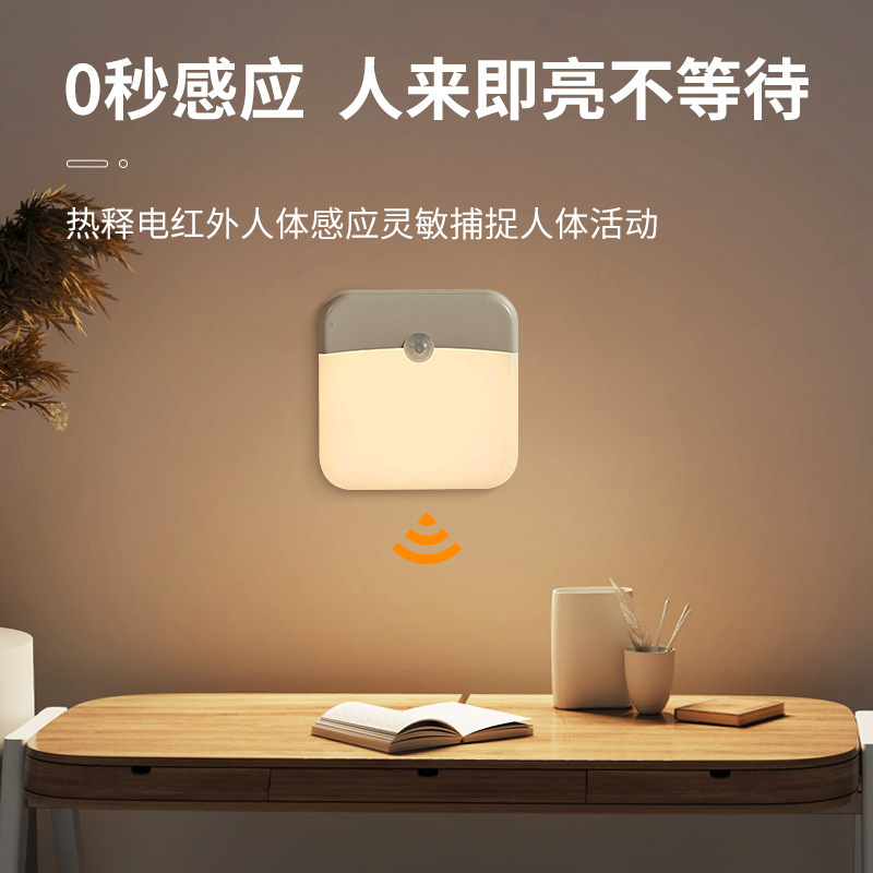 LED充电磁吸人体感应小夜灯感应灯衣柜灯橱柜灯礼品灯跨境爆款|undefined