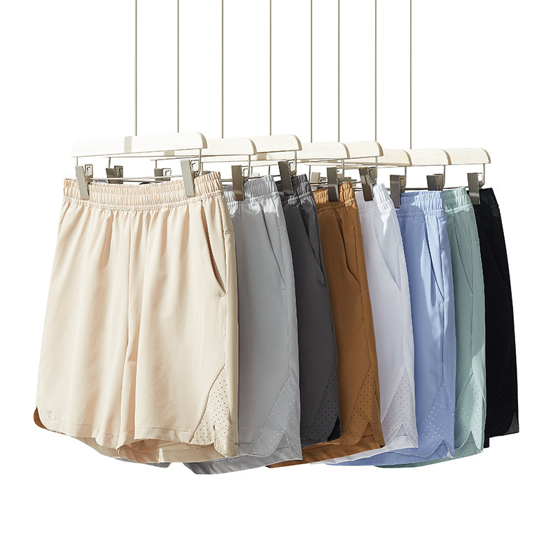 Summer Shorts Men's and Women's Skin-friendly Naked Quick-drying Shorts Cool Ice-cool Breathable Stretch Running Pants Large Size Summer Shorts Men's and Women's Skin-friendly Naked Quick-drying Shorts Cool Ice-cool Breathable Stretch Running Pants Large Size