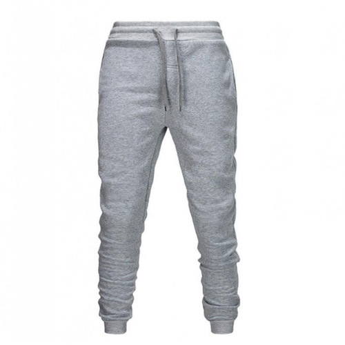 Wholesale Men's Sport Pants Autumn/Winter Fleece Men's Casual Solid Color Trousers Tied-in Ankle Pants