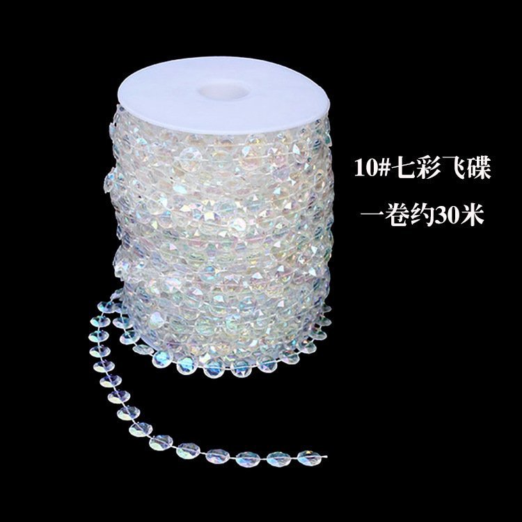 アクリルのコードの玉のウェディングの玉のカーテンの結婚式は水晶の道をまねて舞台の吊り下げの装飾の水晶のクリスマスツリーの玉のチェーンを引きます