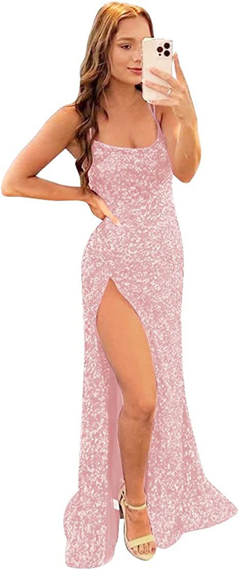 Europa y América del comercio exterior Amazon AliExpress deseo estación independiente nuevo rojo brillante lentejuelas elegante Delgado adelgazar vestido
