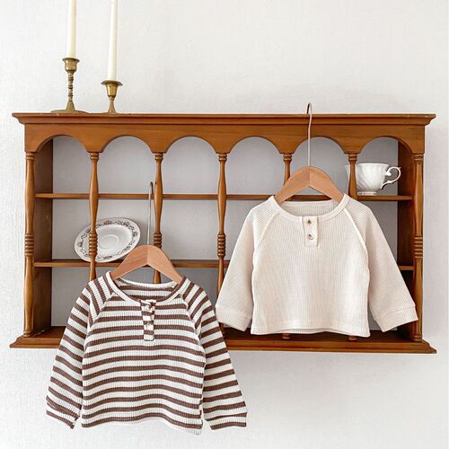 INS Korean same style children's clothing  autumn simple raglan sleeve shirts for boys and girls casual versatile sweater tops