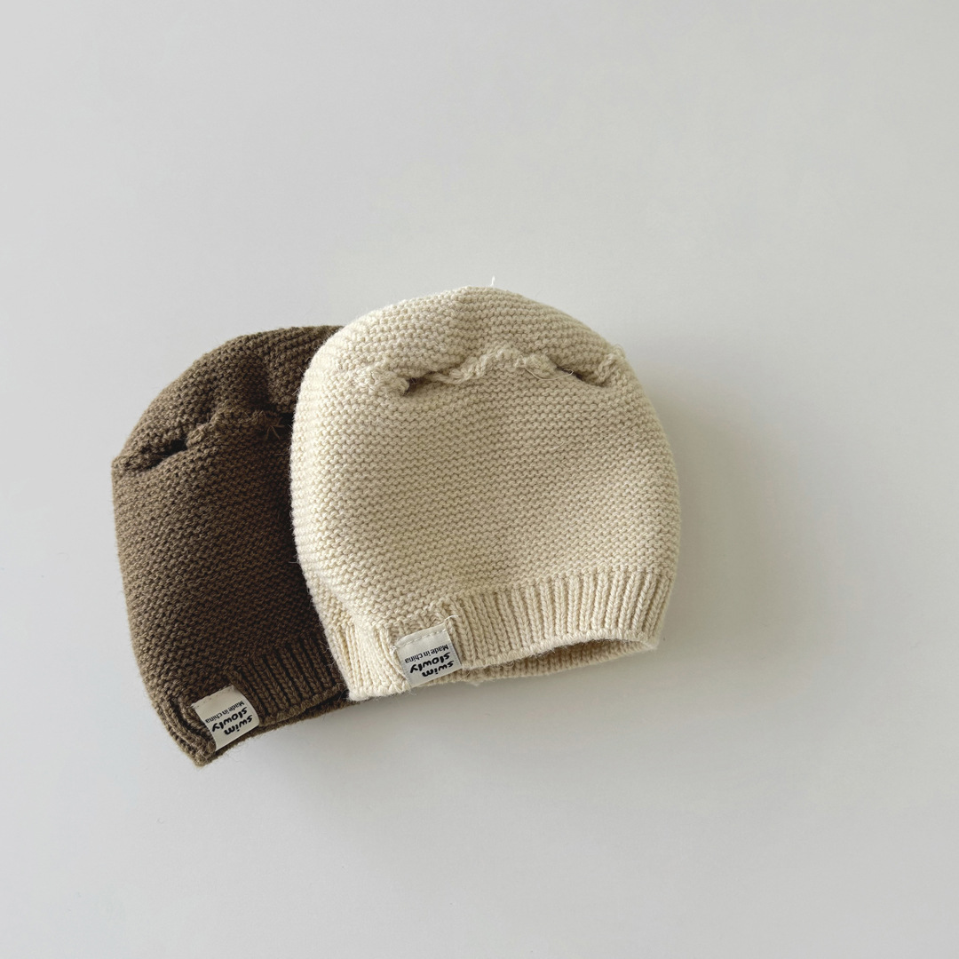 children's demi-season brand cute keep warm knitted woolen hat