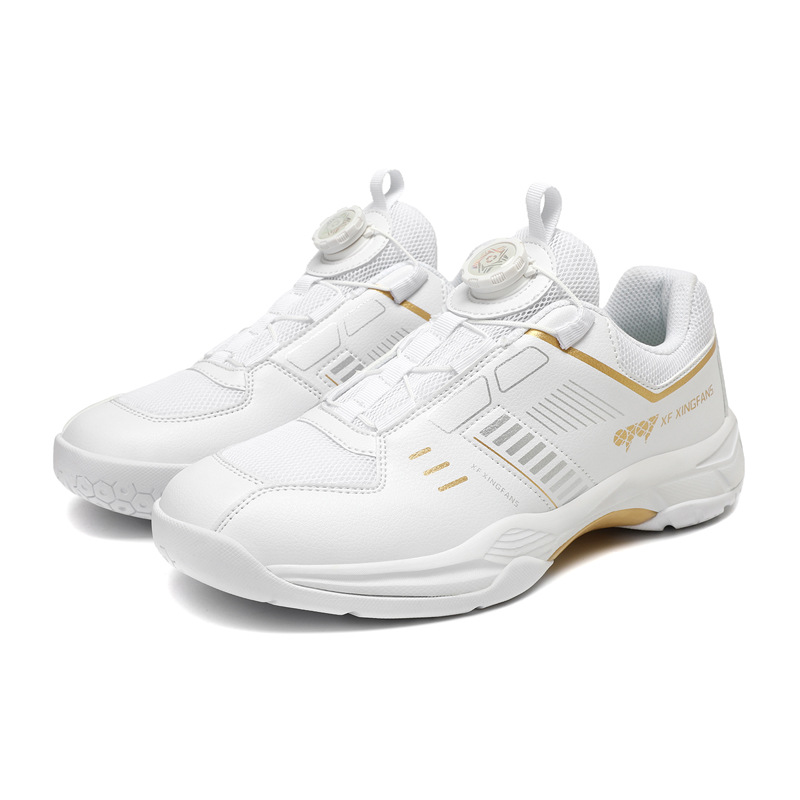 Nuevos zapatos de bádminton transfronterizos para hombres y mujeres entrenamiento de competición profesional antideslizante de malla ventilada zapatillas de vuelo